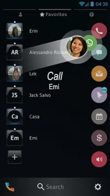 Theme Dialer Dusk Black Blue android App screenshot 1